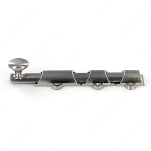 Traditional Metal Surface Bolt - 8910, Finish Brushed Nickel, Length - Overall Dimensions 149 mm Traditional Metal Surface Bolt - 8910, Finish Brushed Nickel, Length - Overall Dimensions 149 mm