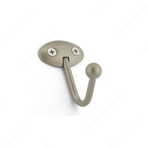 Utility Metal Hook - 892, Sold in packs of 2, Finish Matte Nickel PRO-PACK 2 Utility Metal Hook - 892, Sold in packs of 2, Finish Matte Nickel PRO-PACK 2