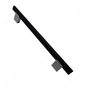 Contemporary Metal and Aluminum Pull - 905, Center to Center 192 mm, Finish Matte Black / Chrome, Length - Overall Dimensions 224 mm Contemporary Metal and Aluminum Pull - 905, Center to Center 192 mm, Finish Matte Black / Chrome, Length - Overall Dimensions 224 mm