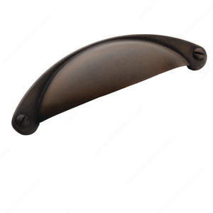 Transitional Ceramic Cup Pull - 9365, Finish Antique Rust, Material Zinc Transitional Ceramic Cup Pull - 9365, Finish Antique Rust, Material Zinc