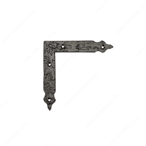 Traditional Decorative Corner Bracket for Barn Door - 9544, Length - Overall Dimensions 125 mm, Projection - Overall Dimensions 3.2 mm, Width - Overall Dimensions 125 mm PRO-PACK 2 Traditional Decorative Corner Bracket for Barn Door - 9544, Length - Overall Dimensions 125 mm, Projection - Overall Dimensions 3.2 mm, Width - Overall Dimensions 125 mm PRO-PACK 2