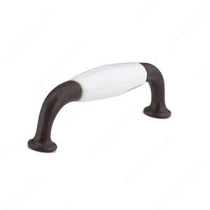 Traditional Metal and Ceramic Pull - 9700, Finish Rust / White PRO-PACK 2 Traditional Metal and Ceramic Pull - 9700, Finish Rust / White PRO-PACK 2