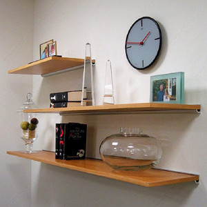 Decorative Aluminum Support for Wooden Shelves - BS0, Length - Overall Dimensions 48 in