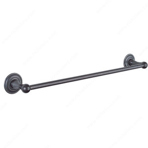 Towel Bar - Champagne Series, Finish Satin Steel, Center to Center 24 in, Length - Overall Dimensions 26 1/4 in Towel Bar - Champagne Series, Finish Satin Steel, Center to Center 24 in, Length - Overall Dimensions 26 1/4 in
