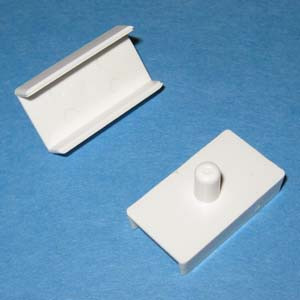 Vertical Divider Clip White 1/2" with 5mm peg, Bag of 4