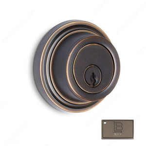 Auxiliary Deadbolt, Single Cylinder, 2.38 - California, Finish Brushed Antique Nickel Auxiliary Deadbolt, Single Cylinder, 2.38 - California, Finish Brushed Antique Nickel