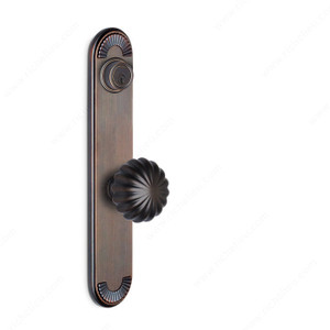 Deadbolt Escutcheon, Single Cylinder, Knob K5/K5, 2.75 - California, Finish Brushed Antique Nickel