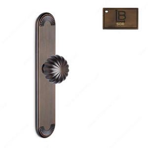 Mortise Escutcheon Full Dummy, Knob K5/K5 - California, Finish Brushed Antique Brass Mortise Escutcheon Full Dummy, Knob K5/K5 - California, Finish Brushed Antique Brass