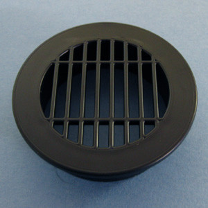 Round Vent Grill Black 2", Bag of 1