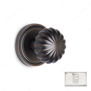 Rosette Single Dummy Set, Knob K5 - California, Finish PVD Polished Nickel Rosette Single Dummy Set, Knob K5 - California, Finish PVD Polished Nickel
