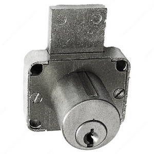 Drawer Lock, Finish Satin Chrome, Length - Cylinder 7/8 in Drawer Lock, Finish Satin Chrome, Length - Cylinder 7/8 in