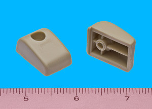 Drawer Bumper With Reference Tab Almond 7/16", Pkg of 50