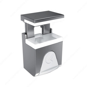 Kubic Glass Shelf Pin, Finish Grey / White Kubic Glass Shelf Pin, Finish Grey / White