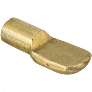 Standard Metal Shelf Pin, Drilling Diameter 1/4 in, Load Capacity per Shelf 80 kg, Finish Brass PRO-PACK 2 Standard Metal Shelf Pin, Drilling Diameter 1/4 in, Load Capacity per Shelf 80 kg, Finish Brass PRO-PACK 2