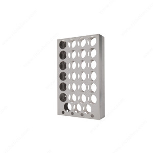 Wall Mounted Wine Rack, Number of Bottles 31, Material Brushed Aluminum, Width 17 7/8 in