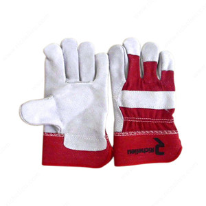 Cow Split Fitters Work Glove with Reinforced Palm, Size Medium PRO-PACK 3