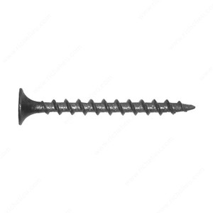 Drywall Screw, Bugle Head, Phillips Drive, Coarse Thread, Type W Point, RzR, Screw Size 6, Length 2 in, Head Size no. 6, Threading Full thread