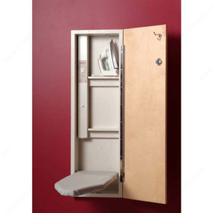 Built-In Ironing Board, Length 60 5/8 in, Finish Cool Grey / Door - Birch / Birch, Door Opening Right Hand, Electrical Hook Up Built-In Ironing Board, Length 60 5/8 in, Finish Cool Grey / Door - Birch / Birch, Door Opening Right Hand, Electrical Hook Up