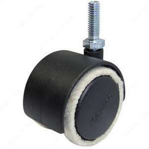 4 FUSION FELTAC Furniture Caster With Fused Felt - Threaded Stem, Non- marking tread, 4 FUSION FELTAC Furniture Caster With Fused Felt - Threaded Stem, Non- marking tread,