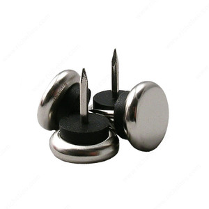 Nail-On Glides with Cushioned Steel Base, Base Diameter 23.5 mm PRO-PACK 5