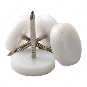 Nail-On Glides with Polypropylene Base, Floor protection, Diameter 16 mm Nail-On Glides with Polypropylene Base, Floor protection, Diameter 16 mm