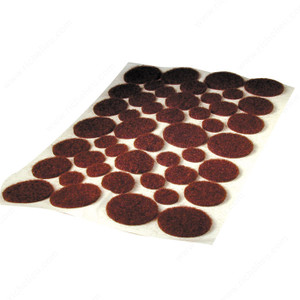 PRO-TEC Self-Adhesive Medium-Duty Round Felt Pads, Diameter 9.5 to 19 mm, Color / Finish Brown PRO-PACK 5 PRO-TEC Self-Adhesive Medium-Duty Round Felt Pads, Diameter 9.5 to 19 mm, Color / Finish Brown PRO-PACK 5