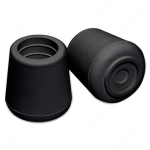 Rubber Leg Tips, Interior Dimensions 19 mm, Finish Black Rubber Leg Tips, Interior Dimensions 19 mm, Finish Black