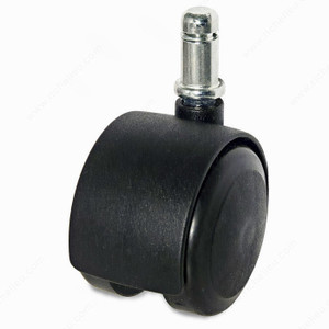 Soft Tread Dual-Wheel Furniture Caster - With Friction Grip Stem, Mobility and maneuverability, Load Capacity Per Caster Max. 35 kg, Wheel Diameter 50 mm, Total Height 62.6 mm PRO-PACK 5