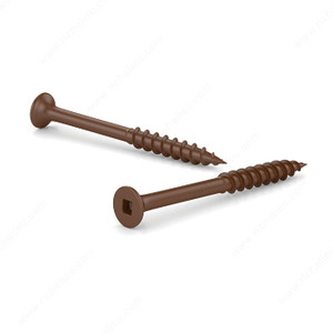 Brown Treated Wood Screw, Bugle Head, Square Drive, Regular Thread, Regular Wood Point, Deck screw, Length 3 in, Specific Application Treated Wood Brown Treated Wood Screw, Bugle Head, Square Drive, Regular Thread, Regular Wood Point, Deck screw, Length 3 in, Specific Application Treated Wood