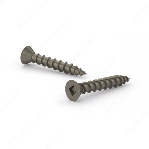 Plain Wood Screw, Flat Head, Square Drive, Coarse Thread, Regular Wood Point, Assembly screw, Screw Size 6, Length 5/8 in, Function Hinges and Hardware, Head Size no. 5 Plain Wood Screw, Flat Head, Square Drive, Coarse Thread, Regular Wood Point, Assembly screw, Screw Size 6, Length 5/8 in, Function Hinges and Hardware, Head Size no. 5
