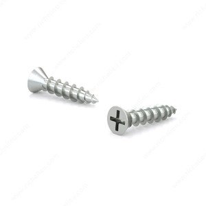 Zinc-Plated Wood screw, Flat Head, Phillips Drive, Coarse Thread, Regular Wood Point, Assembly screw, Screw Size 6, Length 1/2 in, Function Hinges and Hardware, Head Size no. 6 Zinc-Plated Wood screw, Flat Head, Phillips Drive, Coarse Thread, Regular Wood Point, Assembly screw, Screw Size 6, Length 1/2 in, Function Hinges and Hardware, Head Size no. 6