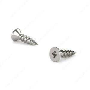 Nickel-Plated Wood Screw, Flat Head, Quadrex Drive, Coarse Thread, Regular Wood Point, Screw for slides and tracks, Nickel-Plated Wood Screw, Flat Head, Quadrex Drive, Coarse Thread, Regular Wood Point, Screw for slides and tracks,