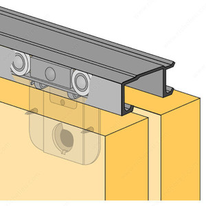 Bi-Passing Door Track Set - 3/4 or 1-3/8, Length 4 ft