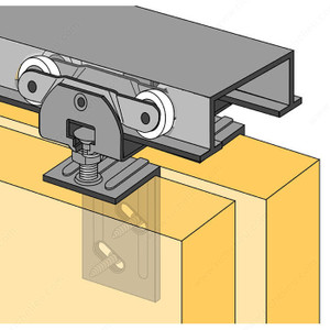 Bi-Passing Door Track Set - 1-3/8, Length 4 ft Bi-Passing Door Track Set - 1-3/8, Length 4 ft