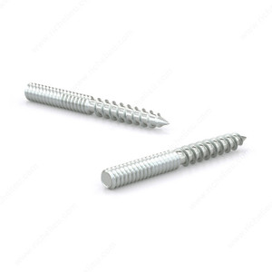 Bolt with Both Sides Threaded; Machine/Wood, Hanger bolt, Screw Size 1/4, Length 2 in PRO-PACK 3