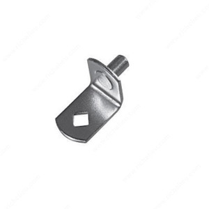L-Shaped Metal Shelf Pin - 1/4, Drilling Diameter 5 mm, Finish Walnut L-Shaped Metal Shelf Pin - 1/4, Drilling Diameter 5 mm, Finish Walnut