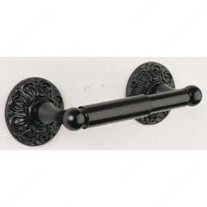 Bath Tissue Holder - Louis XV Series, Finish Satin Black, Center to Center 6 3/8 in Bath Tissue Holder - Louis XV Series, Finish Satin Black, Center to Center 6 3/8 in