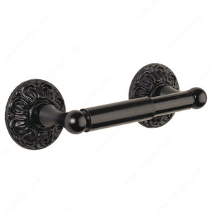 Bath Tissue Holder - Louis XV Series, Finish Satin Steel, Center to Center 6 3/8 in Bath Tissue Holder - Louis XV Series, Finish Satin Steel, Center to Center 6 3/8 in