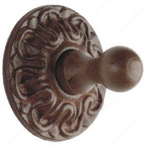 Louis XV Series Hook, Finish Satin Steel, Diameter - Overall Dimensions 4 in, Width - Overall Dimensions 4 in, Height 3 5/8 in Louis XV Series Hook, Finish Satin Steel, Diameter - Overall Dimensions 4 in, Width - Overall Dimensions 4 in, Height 3 5/8 in