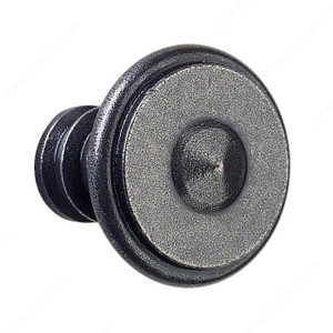 Knob LC1040 Series, Finish Matte Bronze, Diameter - Overall Dimensions 1 1/8 in, Projection - Overall Dimensions 1 1/4 in