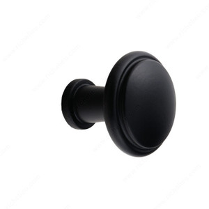 Knob LC1050 Series, Finish Satin Black, Diameter - Overall Dimensions 1 3/8 in, Projection - Overall Dimensions 1 3/8 in Knob LC1050 Series, Finish Satin Black, Diameter - Overall Dimensions 1 3/8 in, Projection - Overall Dimensions 1 3/8 in