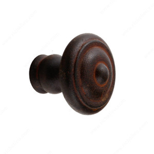 Knob LC1070 Series, Finish Rust, Diameter - Overall Dimensions 1 in, Projection - Overall Dimensions 1 in Knob LC1070 Series, Finish Rust, Diameter - Overall Dimensions 1 in, Projection - Overall Dimensions 1 in