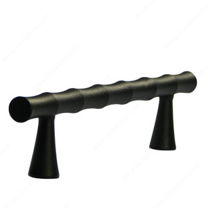 Traditional Forged Iron Pull - LC15, Finish Satin Black, Material Forged Iron