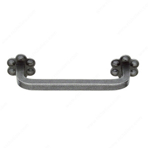 Cabinet Pull LC1553/1554, Finish Satin Black, Center to Center 4 in, Length - Overall Dimensions 5 1/8 in