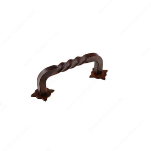Cabinet Pull LC1560 Series, Finish Rust, Center to Center 3 in Cabinet Pull LC1560 Series, Finish Rust, Center to Center 3 in
