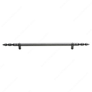 Bar Pull LC1960 Series, Finish Satin Steel, Center to Center 6 1/4 in, Length - Overall Dimensions 12 3/8 in Bar Pull LC1960 Series, Finish Satin Steel, Center to Center 6 1/4 in, Length - Overall Dimensions 12 3/8 in