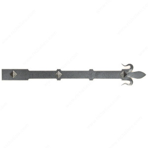 Dummy Strap Hinge LH8860 Series, Overall Length 15.75 in, Finish Satin Black Dummy Strap Hinge LH8860 Series, Overall Length 15.75 in, Finish Satin Black