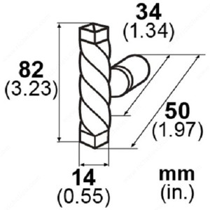 Door Knob LK6102, Finish Rust