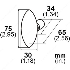Door Knob LK6111, Finish Satin Black