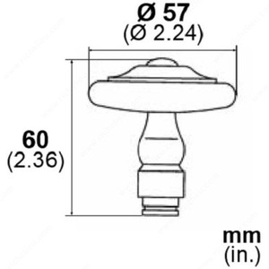 Door Knob LK6114, Rose Included No, Finish Rust, Projection - Overall Dimensions 2 1/4 in